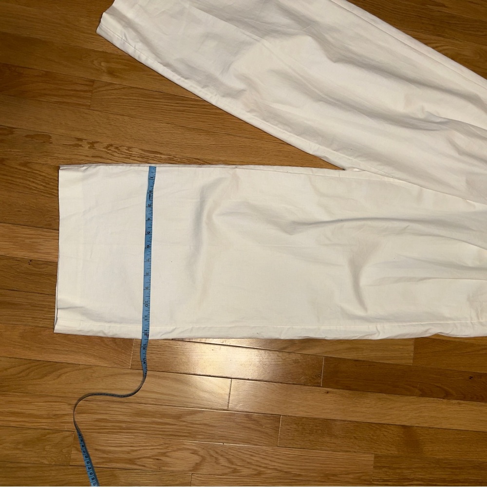 BANANA REPUBLIC LINEN-BLEND WIDE-LEG PANT NWOT. SIZE 8. CREAM/OFF-WHITE COLOR. - Picture 6 of 7